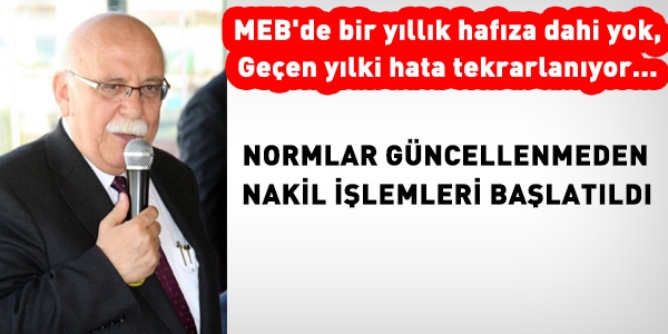 MEB, yine, normlar gncellemeden nakil duyurusu yaymlad