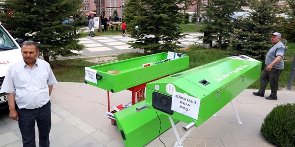 Klimalı tabut yapıldı