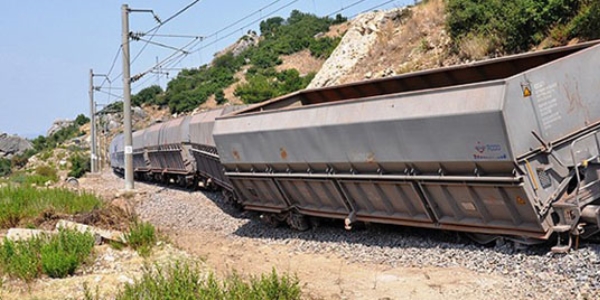 Bingöl'de yük treni raydan çıktı