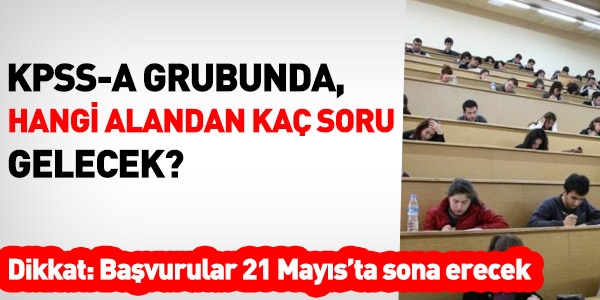 KPSS A grubunda hangi alandan kaç soru gelecek?