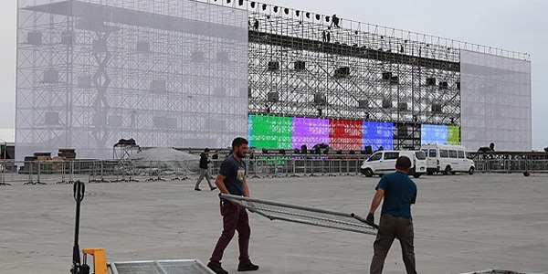 Yenikapı fetih kutlamalarına hazırlanıyor