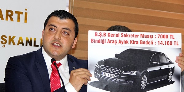 'Maaşı 7, makam arabası kirası 14 bin lira!'