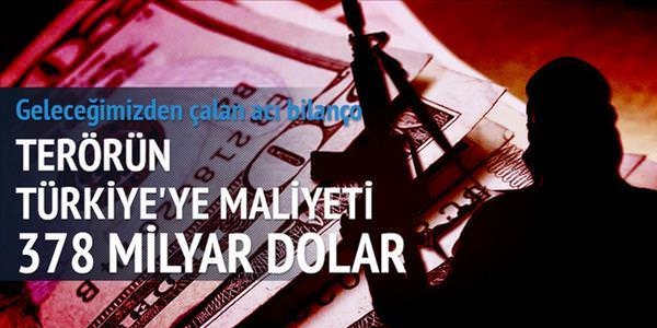 Terörün maliyeti 378 milyar dolar