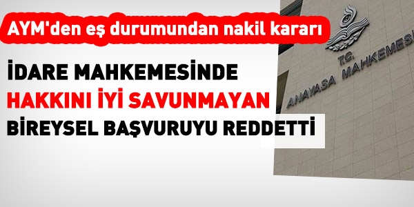 AYM'den eş durumundan nakil kararı