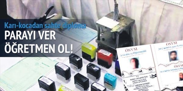 Karı-koca sahte diploma çetesi