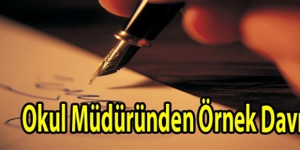 Okul müdüründen örnek davranış