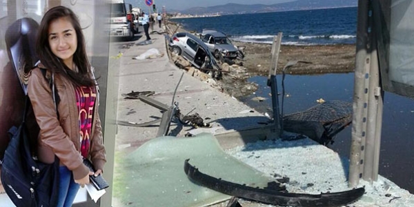 Otomobil otobüs durağına daldı: 1 ölü, 1 yaralı