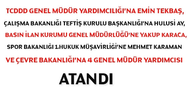 24/06/2015 tarihli atama kararları