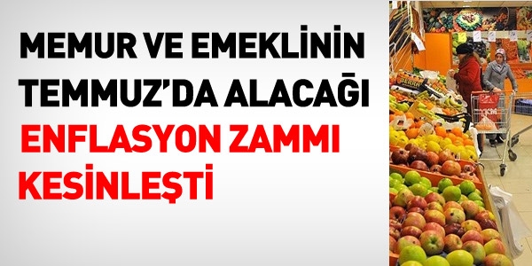 Memur, Temmuz'da yzde 1,76 enflasyon zamm alacak