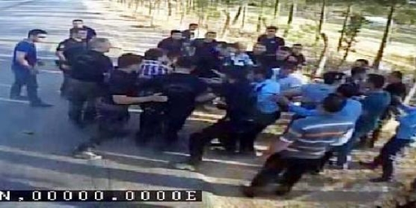 Polise korna çalan şoföre dayak!