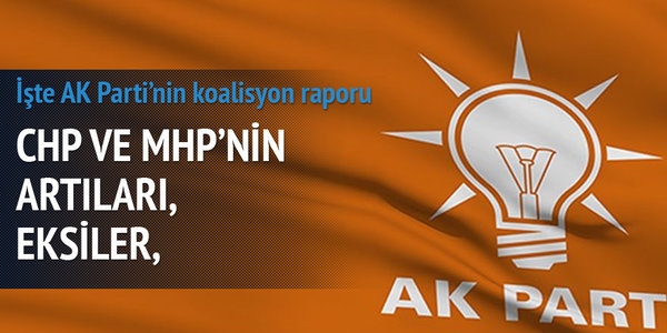 İşte AK Parti'nin koalisyon raporu