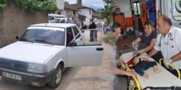 Ehliyetsiz sürücü, 1.5 yaşındaki kuzenini ezdi!