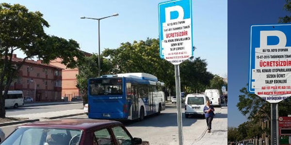 Ankara'da yol üstü otoparkları artık ücretsiz