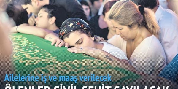 Suruç kurbanları sivil şehit sayılacak
