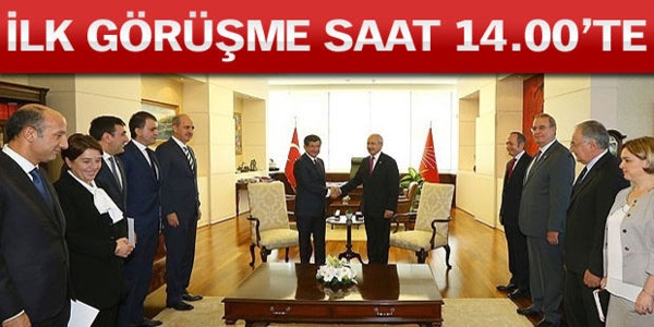Koalisyon için heyetler bir araya geliyor