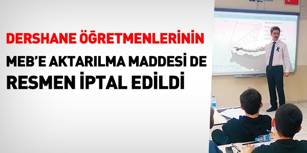 AYM'nin dershane kararının tablo hali