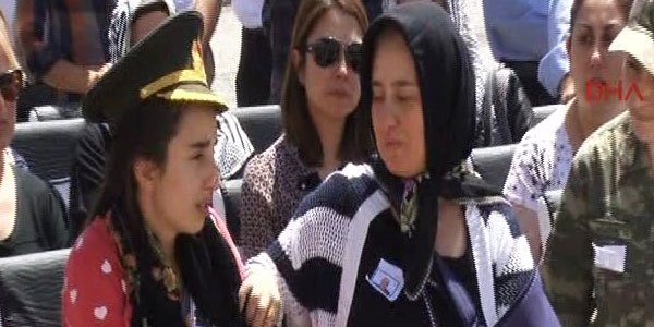 Şehit Binbaşı'ya hüzünlü tören