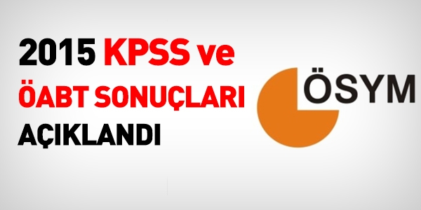 2015 KPSS ve ABT sonular akland