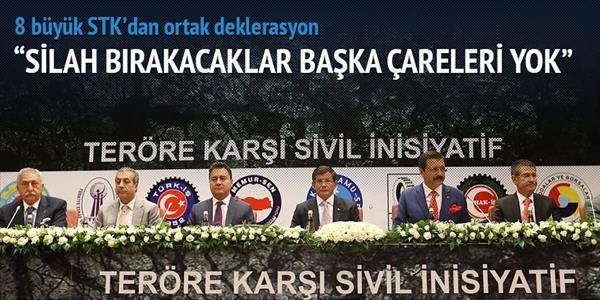 STK'lar: zm ancak silah brakarak olur