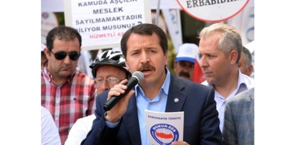 Memurlar toplu sözleşmeye dikkat çekmek için 800 kilometre pedal çevirdiler