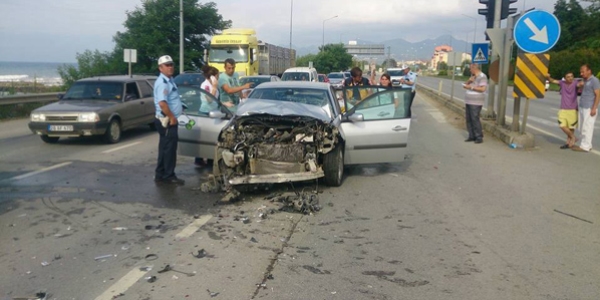 Giresun'da trafik kazası: 7 yaralı