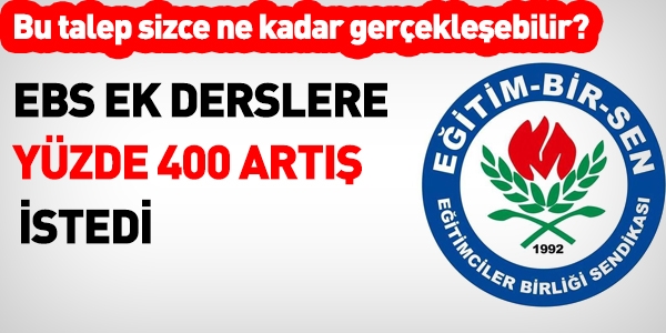 EBS'den retmenlere yzde 400 fazla ek ders