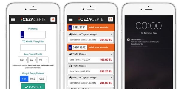 Trafik cezaları cep telefonunda