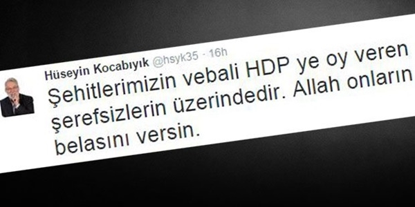 AK Partili Kocabyk'tan HDP'ye oy verenlere tepki
