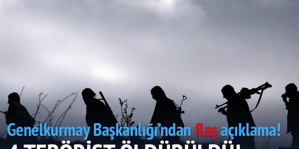Şırnak'ta 4 terörist öldürüldü