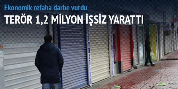 Terör 1.2 milyon işsiz yarattı