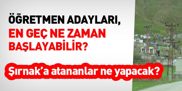 retmen adaylar, en ge ne zaman balayabilir?