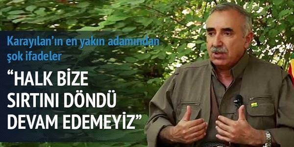 PKK: Halk sırtını döndü devam edemeyiz