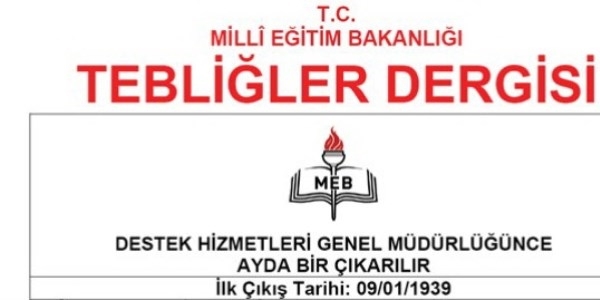 Ekim ay tebliler dergisi yaymland