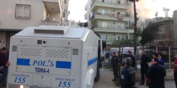 Nusaybin'de TOMA'ya el yapımı patlayıcı atıldı