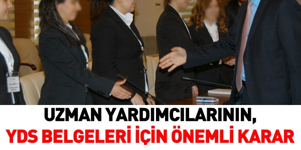 Uzman yardımcılarına YDS müjdesi