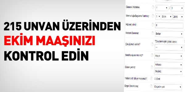 15 Ekim maaş bodrosunuzu, memurlar.net ile robotu ile karşılaştırın