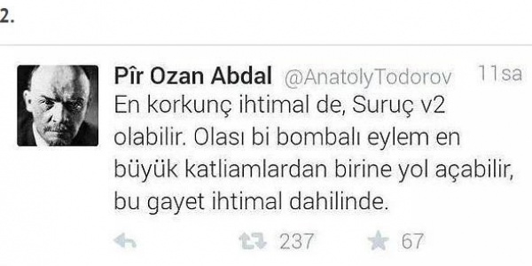Patlamayla ilgili tweet atanlardan biri yakalandı