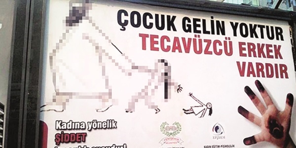 HDP'nin afişinde Peygamber'e hakaret!