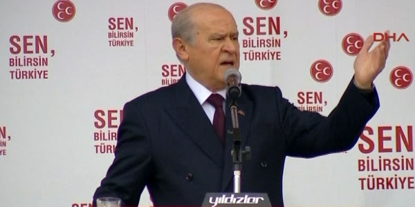 Bahçeli: Sayın Davutoğlu, Toros'u bırak, toz rafiğine bak