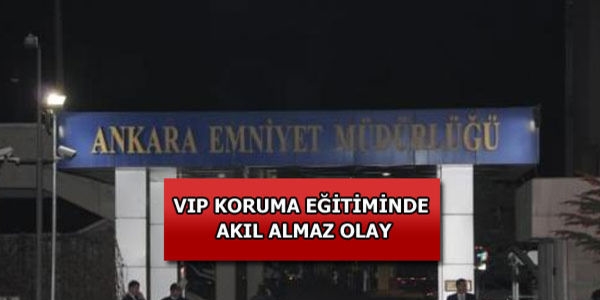 Koruma eğitiminde komiser kazayla polisi vurdu