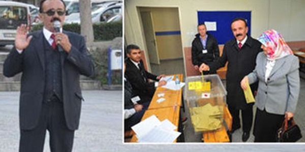 Eşiyle oy kullandığı sandıktan bir oy aldı