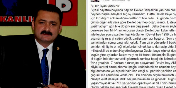 Eski MHP'li vekilden Bahçeli'ye 'bırak' çağrısı