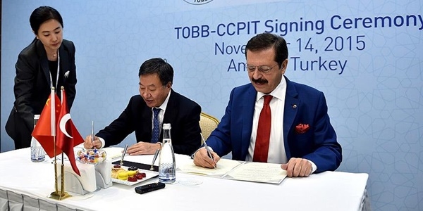 TOBB ile CCPIT arasında işbirliği anlaşması imzalandı