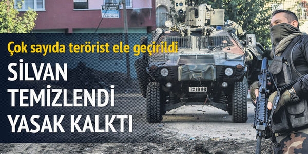 Silvan temizlendi yasak kalktı