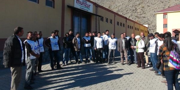 Tunceli'nin tek fabrikası 19 gündür grevde