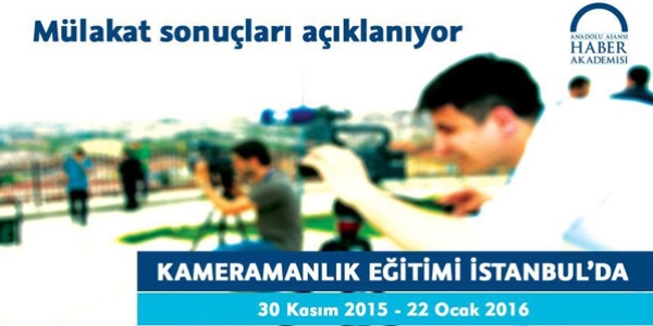 'Kameramanlık Eğitim Programı' mülakat sonuçları açıklandı