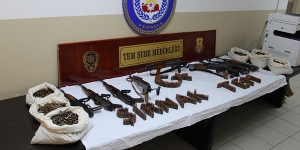Şırnak'ta 9 kalaşnikof ile 7 bin 440 fişek ele geçirildi