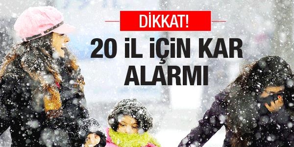 Kuvvetli kar yağışı uyarısı-Haritalı