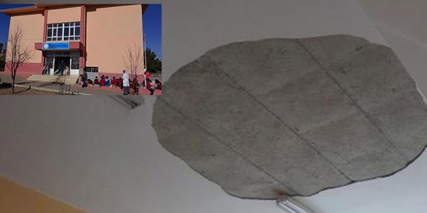 Sınıfın tavan sıvası döküldü, 6 öğrenci yaralandı