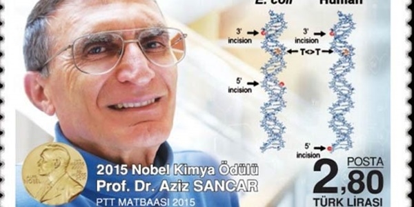 Aziz Sancar adına pul basıldı